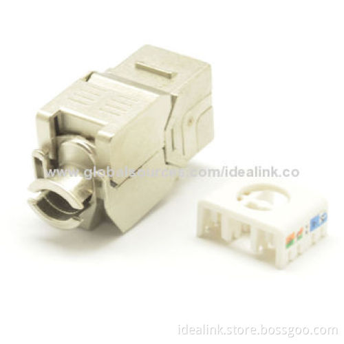 Modular Cat6/Cat6A Keystone Jack, FTP, Shielded, Supports T568A/T568B, 550MHz Wiring